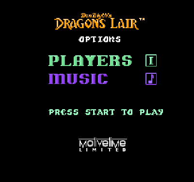 Dragon's Lair NES